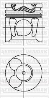 3104497000 YENMAK Поршень с кольцами і пальцем (размер отв. 85.00/STD) CITROEN Jumper/Berlingo 2.0HDI 99- (RHR (DW10BTED4) FORD Kuga/Focus/C-Max 2.0TDCi 03- (G6DA/G6DB/G6DD) YENMAK підбір по vin на Brocar