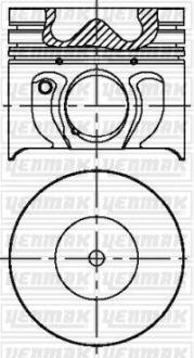 3104033000 YENMAK Поршень с кольцами і пальцем (размер отв. 86.01 / STD) FORD MONDEO 2.0TDCI 00- (4цл.) (V185 Duratorq TDI 75-85-100PS, CD132 Duratorq TDI …) YENMAK підбір по vin на Brocar