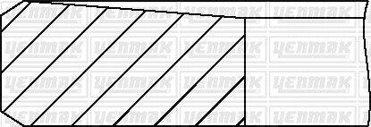 9109170050 YENMAK Комплект поршневих кілець (на 1 поршень) OPEL Movano 2.2DTI 00-, RENAULT Master, Laguna 2,2dCi (87,50/ +0,50) (3,0/1,75/2,5) YENMAK підбір по vin на Brocar