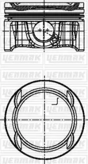 3104195050 YENMAK Поршень с кольцами і пальцем (размер отв. 73,00/+0.50) OPEL Astra J, Corsa, Insignia A, 1.4 09- (A 14 NET TURBO ECOTEC) YENMAK підбір по vin на Brocar