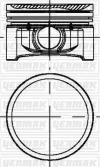 3104184050 YENMAK Поршень с кольцами і пальцем (размер отв. 69.50/+0.50) RENAULT Clio, Logan, 1,2 (D4F 740-728-730 75PS) YENMAK підбір по vin на Brocar