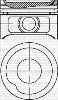 3103819000 YENMAK Поршень з кільцями і пальцем (размір отв. 77.60/STD) OPEL Astra F, Corsa, Combo 1,4 (1.4 NV, C1.4 NZ) YENMAK подбор по vin на Brocar