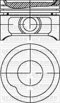 3103819000 YENMAK Поршень з кільцями і пальцем (размір отв. 77.60/STD) OPEL Astra F, Corsa, Combo 1,4 (1.4 NV, C1.4 NZ) YENMAK подбор по vin на Brocar