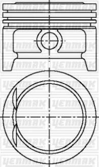 3103808000 YENMAK Поршень с кольцами і пальцем (размер отв. 77.60/STD) OPEL Astra F/G, Corsa, 1,4 (X 1,4 XE, NC,NE,NZ) YENMAK подбор по vin на Brocar