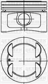 3104269000 YENMAK Поршень с кольцами і пальцем (размер отв. 86.4 / STD) FIAT PALIO 1.6 (4цл.) (182B6000 16V 103PS) YENMAK подбор по vin на Brocar