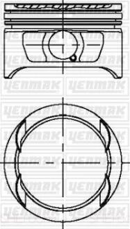 3104225000 YENMAK Поршень с кольцами і пальцем (размер отв. 86 / STD) OPEL ASTRA F 2.0 (4цл.) ((20 XE, C 20 XE) YENMAK підбір по vin на Brocar