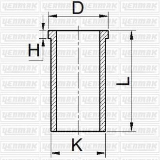 5165826000 YENMAK Гильза цилиндра FIAT Scudo 1.6 JTD (размер отв. 75 / STD)(EXPERT 1.6 HDI, 307 1.6 HDI) YENMAK подбор по vin на Brocar