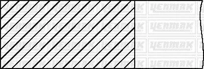 9109176000 YENMAK Комплект поршневих кілець (на 1 поршень) Renault Scenic 2.0 (82.7/STD) (1.5/1.75/3) YENMAK підбір по vin на Brocar