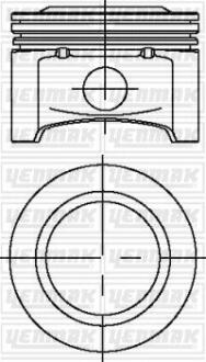 3104230000 YENMAK Поршень с кольцами і пальцем OPEL Astra G 1.4 (размер отв. 77.6 / STD) (Z1, 4XE) YENMAK підбір по vin на Brocar