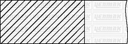 9109350000 YENMAK Комплект поршневих кілець (на 1 поршень) BMW E90 325 (82/STD) (1.2/1.5/2) YENMAK подбор по vin на Brocar