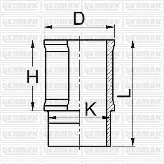 5105873000 YENMAK Гільза циліндра CITROEN 1.4 (размер отв. 75 / STD)(205 GR-405-309-306) YENMAK подбор по vin на Brocar