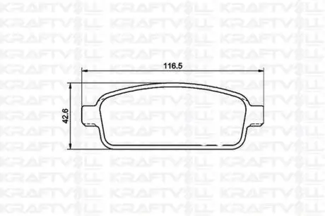 07010056 KRAFTVOLL OPEL гальмів.колодка задн.Astra J,Mokka,Zafira,Chevrolet Cruze 09- KRAFTVOLL подбор по vin на Brocar