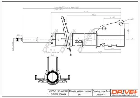 DP1610100142 DP1610.10.0142 Drive+ Амортизатор (передній) Renault Kangoo 08- (коротка база) (цапфа 28mm) DRIVE+ підбір по vin на Brocar