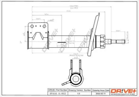 DP1610100022 DP1610.10.0022 Drive+ Амортизатор (передній) Citroen Berlingo/Peugeot Partner 08- (R) (Газ) DRIVE+ підбір по vin на Brocar