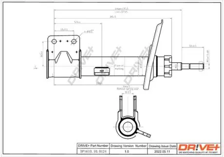 DP1610100124 DP1610.10.0124 Drive+ Амортизатор (передній) C4PICASSO/GRAND PICASSO-BERLINGO-PARTNER DRIVE+ підбір по vin на Brocar