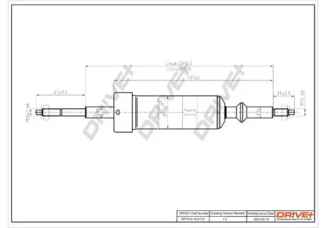 DP1610100110 DP1610.10.0110 Drive+ Амортизатор (задній) BMW 1 (E81/E87/E88)/3 (E90/E91/E93) 04-13 DRIVE+ підбір по vin на Brocar