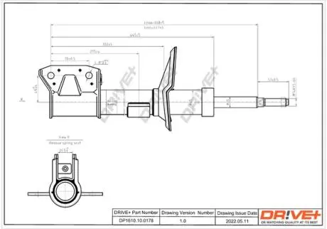DP1610100178 DP1610.10.0178 Drive+ Амортизатор (задній) Renault Duster 1.5dCi 10- (4X4) (Газ) DRIVE+ підбір по vin на Brocar