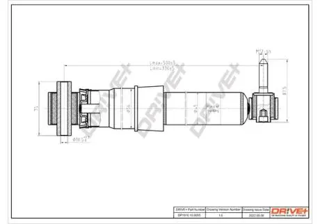 DP1610100055 DP1610.10.0055 Drive+ Амортизатор (задній) Renault Grand Scenic III 09- (Газ) DRIVE+ підбір по vin на Brocar