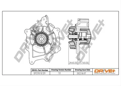 DP231010129 DP2310.10.129 Drive+ Насос охолоджуючої рідини (аналог VKPC 83646 SKF) DRIVE+ підбір по vin на Brocar