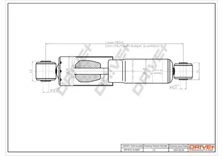 DP1610100093 DP1610.10.0093 Drive+ Амортизатор (задній) Renault Kangoo 97-07 (Газ) DRIVE+ підбір по vin на Brocar