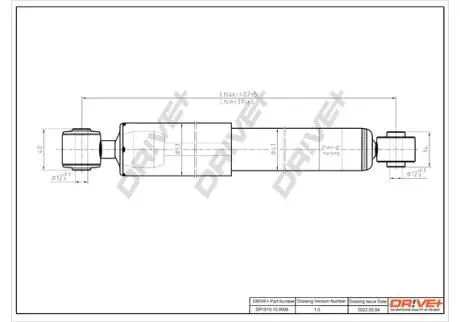 DP1610100008 DP1610.10.0008 Drive+ Амортизатор (задній) Renault Kangoo 97-07 (Газ) DRIVE+ підбір по vin на Brocar