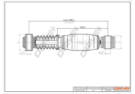 DP1610100146 DP1610.10.0146 Drive+ Амортизатор (задній) C4 PICASSO/DS5-5008-DS5 DRIVE+ підбір по vin на Brocar