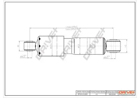 DP1610100201 DP1610.10.0201 Drive+ Амортизатор (задній) Fiat Doblo 01-05 (ГАЗ) DRIVE+ підбір по vin на Brocar