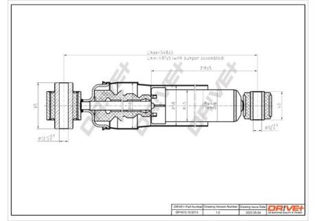 DP1610100213 DP1610.10.0213 Drive+ Амортизатор (задній) Renault Laguna 07-15 DRIVE+ подбор по vin на Brocar