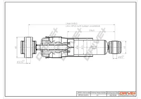 DP1610100213 DP1610.10.0213 Drive+ Амортизатор (задній) Renault Laguna 07-15 DRIVE+ підбір по vin на Brocar