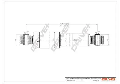 DP1610100165 DP1610.10.0165 Drive+ Амортизатор (задній) VW T5 03- (ГАЗ) DRIVE+ підбір по vin на Brocar