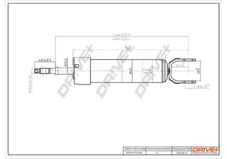 DP1610100187 DP1610.10.0187 Drive+ Амортизатор (задній) Kia Ceed 07- DRIVE+ підбір по vin на Brocar
