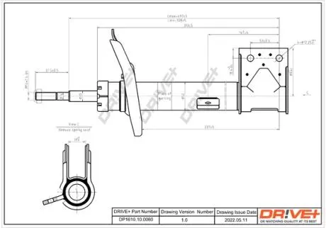 DP1610100060 DP1610.10.0060 Drive+ Амортизатор (передній) C4/DS4-DS4 DRIVE+ підбір по vin на Brocar