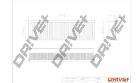 DP1110100090 DP1110.10.0090 Drive+ - Фільтр повітря (аналог WA6779) DRIVE+ підбір по vin на Brocar