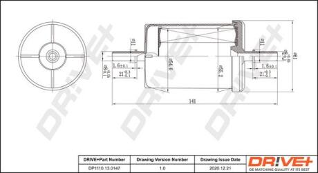 DP1110130147 DP1110.13.0147 Drive+ - Фільтр палива (аналог WF8034) DRIVE+ подбор по vin на Brocar