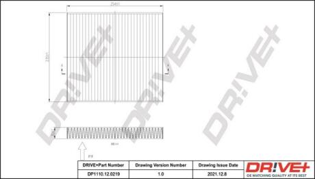 DP1110120219 DP1110.12.0219 Drive+ - Фільтр салону (аналог WP2089) DRIVE+ подбор по vin на Brocar