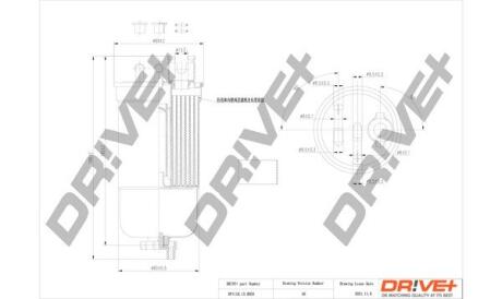 DP1110130033 DP1110.13.0033 Drive+ - Фільтр палива (аналог WF8046) DRIVE+ подбор по vin на Brocar