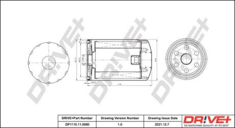 DP1110110080 DP1110.11.0080 Drive+ - Фільтр оливи (аналог WL7077) DRIVE+ подбор по vin на Brocar