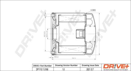 DP1110110166 DP1110.11.0166 Drive+ - Фільтр оливи (аналог WL7513) DRIVE+ подбор по vin на Brocar