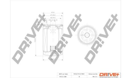 DP1110110056 DP1110.11.0056 Drive+ - Фільтр оливи (аналог WL7071) DRIVE+ подбор по vin на Brocar