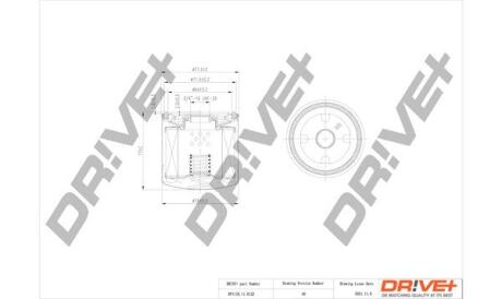 DP1110110122 DP1110.11.0122 Drive+ - Фільтр оливи (аналог WL7459) DRIVE+ подбор по vin на Brocar