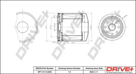 DP1110130250 DP1110.13.0250 Drive+ Фільтр палива (аналог WF8172) DRIVE+ підбір по vin на Brocar