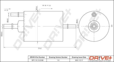 DP1110130189 DP1110.13.0189 Drive+ Фільтр палива (аналог WF8325) DRIVE+ підбір по vin на Brocar