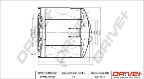 DP1110110258 DP1110.11.0258 Drive+ Фільтр оливи (аналог WL7277) DRIVE+ подбор по vin на Brocar