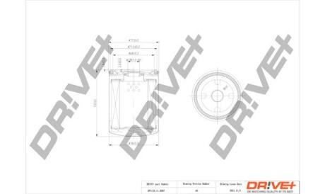 DP1110110267 DP1110.11.0267 Drive+ Фільтр оливи (аналог WL7087) DRIVE+ підбір по vin на Brocar