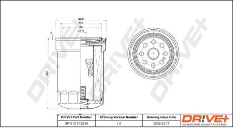 DP1110110314 DP1110.11.0314 Drive+ Фільтр оливи (аналог WL7426) DRIVE+ підбір по vin на Brocar