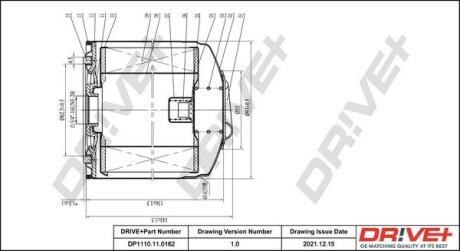 DP1110110162 DP1110.11.0162 Drive+ Фільтр оливи (аналог WL7068) DRIVE+ подбор по vin на Brocar