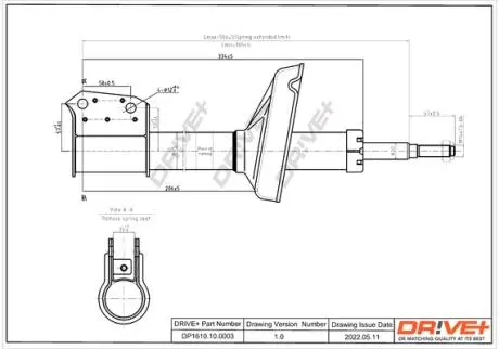 DP1610100003 DP1610.10.0003 Drive+ Амортизатор (передній) CLIO DRIVE+ підбір по vin на Brocar
