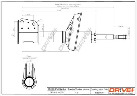 DP1610100071 DP1610.10.0071 Drive+ Амортизатор (передній) CLIO DRIVE+ підбір по vin на Brocar