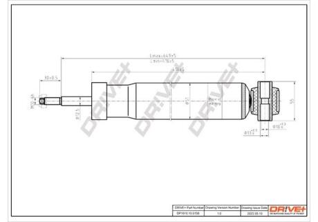 DP1610100158 DP1610.10.0158 Drive+ Амортизатор (задній) 3008 DRIVE+ підбір по vin на Brocar