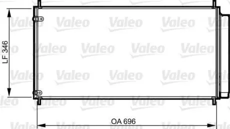 814205 Конденсатор, система кондиціонування повітря VALEO подбор по vin на Brocar